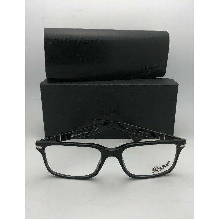 Classic Persol Rx-able Eyeglasses 2880-V-M 95 54-18 Black Rectangular Frame