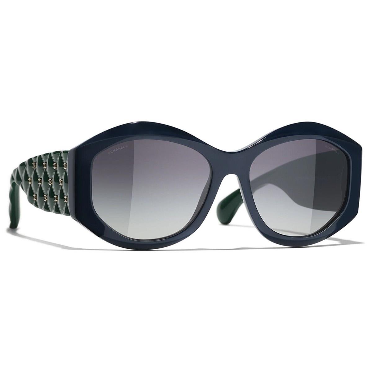 Chanel 5486-A C1659/S6 56-17 Blue/green Sunglasses W/gradient Grey