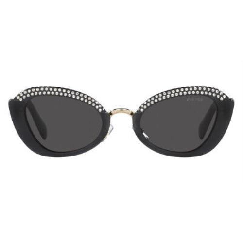 Miu Miu 0MU 05WS Women Sunglasses Gray Butterfly 53mm