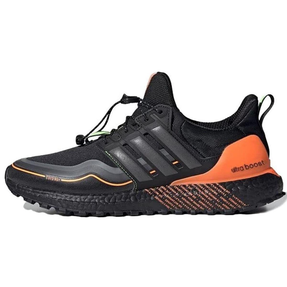 Adidas Ultraboost Cold.rdy Dna Black Orange Running Shoes Men Sz: 7.5-8 G54860 - Black