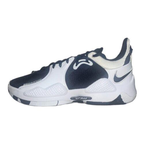 Nike Paul George PG 5 TB Basketball Shoes Navy Blue White Men`s Size 9DA7758-401 - Blue