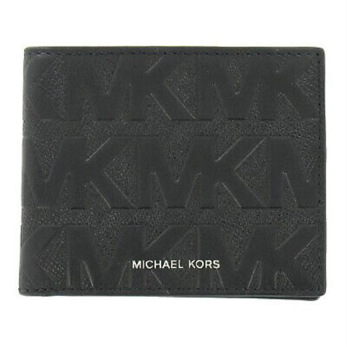 Michael Kors Andy Mens Leather Slim Billfold Bi-fold Wallet Black