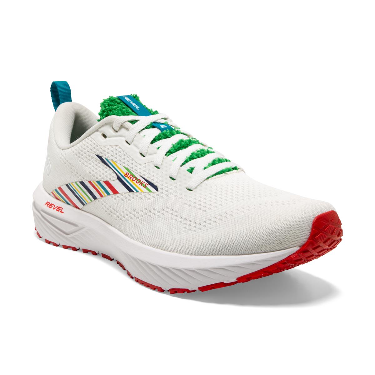 Brooks Revel 6 Men`s Road Running Shoes White/Green/Red