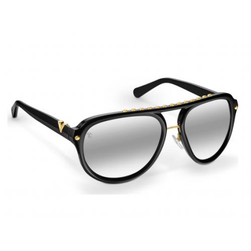 Louis Vuitton Serpico W Women`s Black Aviator Sunglasses Z2357W
