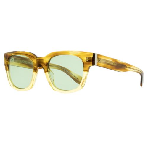 Oliver Peoples 5433 Shiller Brown Honey Green Rectangle Sunglasses OV5433U