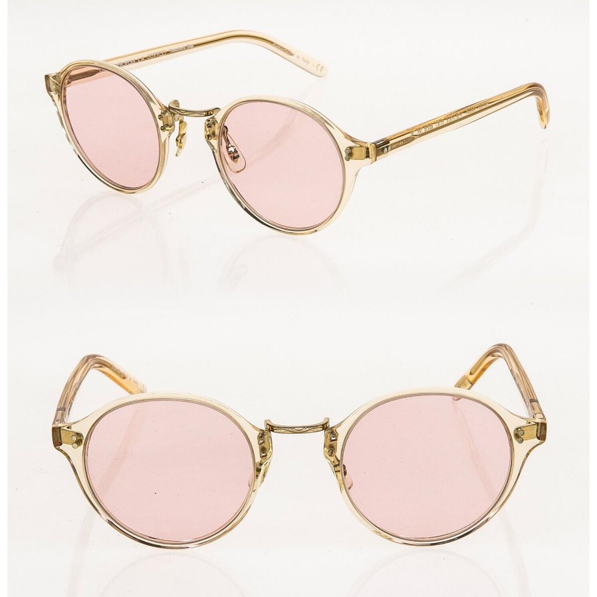 Oliver Peoples OP1955 OV5185S Buff Pink Round Photochromic Glass Sunglasses 5185