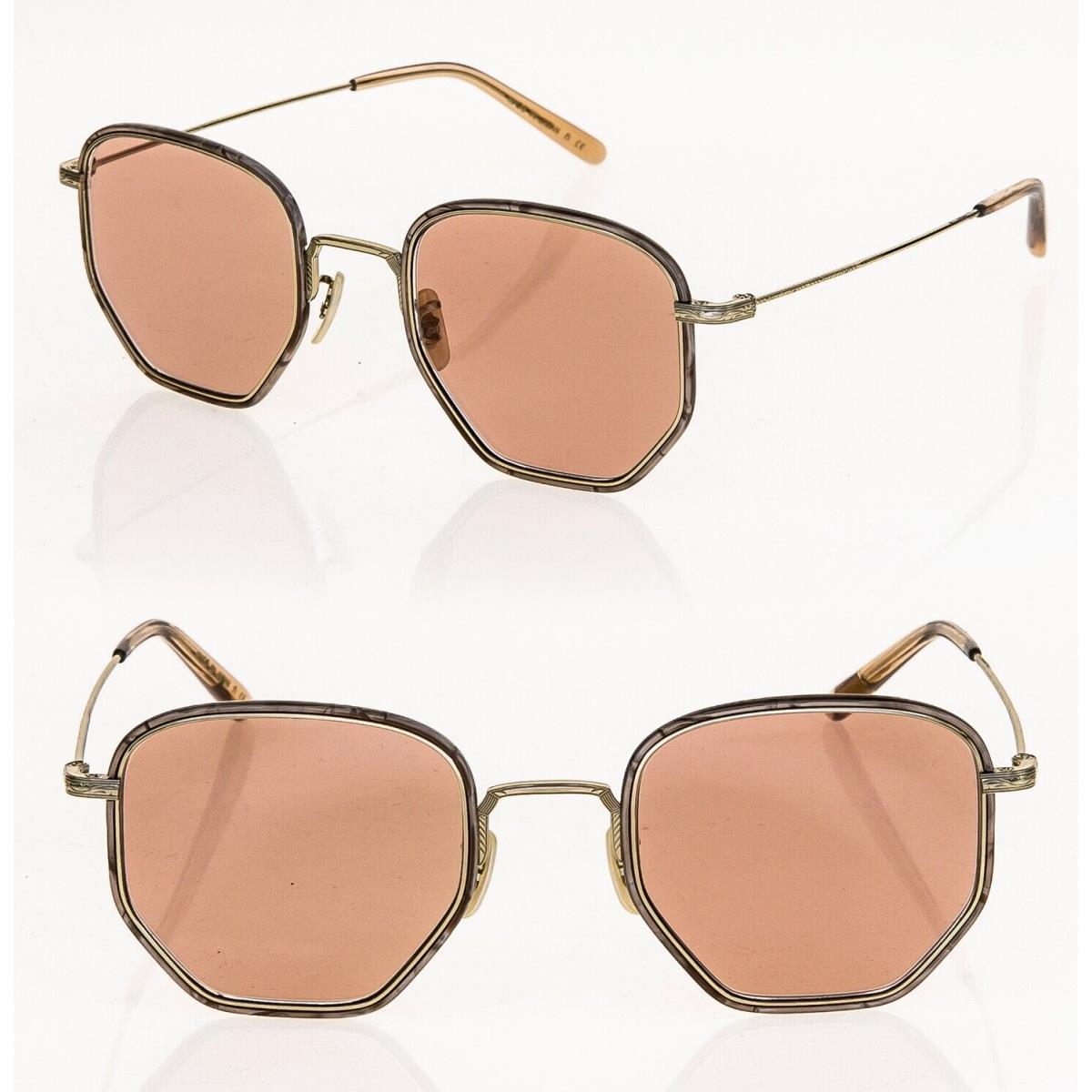 Oliver Peoples Alland OV1233ST Mocha Gold Titanium Photochromic Sunglasses 1233