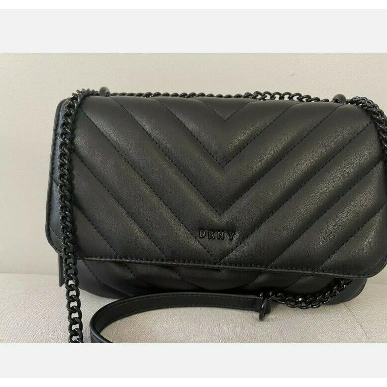 Dkny Quilted Black Purse Chain Veronica Shoulder Bag | 080546514346 ...