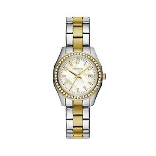 Caravelle Design by Bulova Ladies` Sport Crystal Quartz Two Tone Stainless