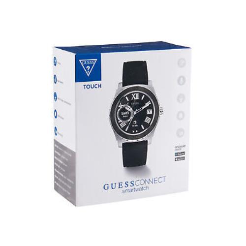 Guess Men`s Connect Smart Watch - Silver/black
