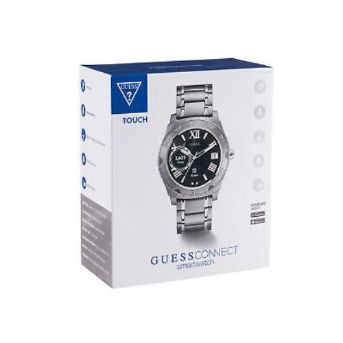 Guess Men`s Connect Smart Watch - Silver/silver