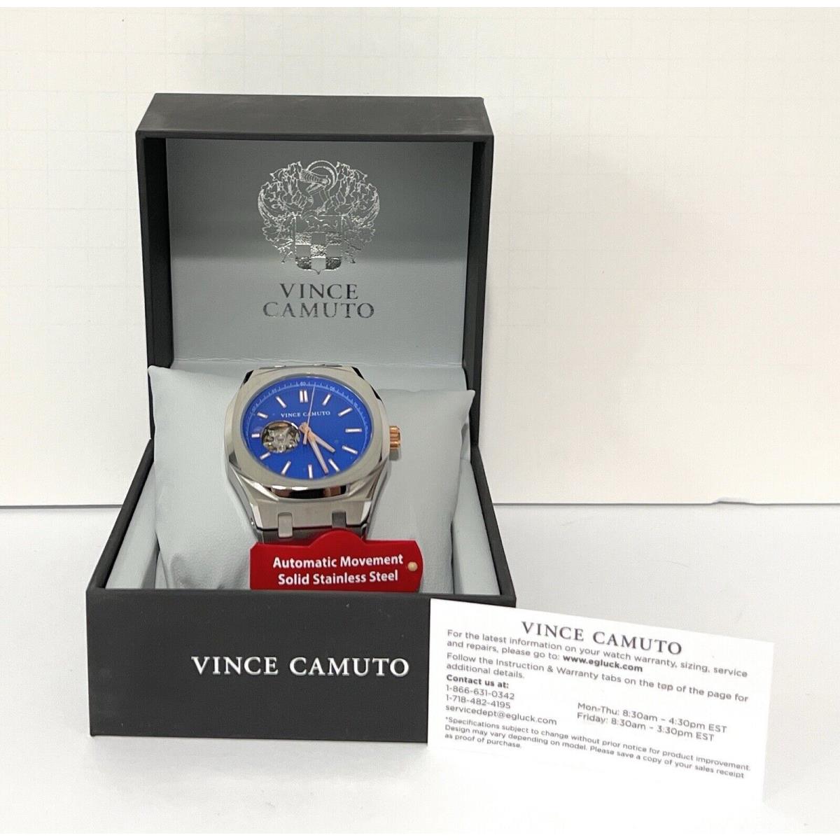 Vince Camuto Men s Stainless Steel Automatic Watch VC1156BLSV /