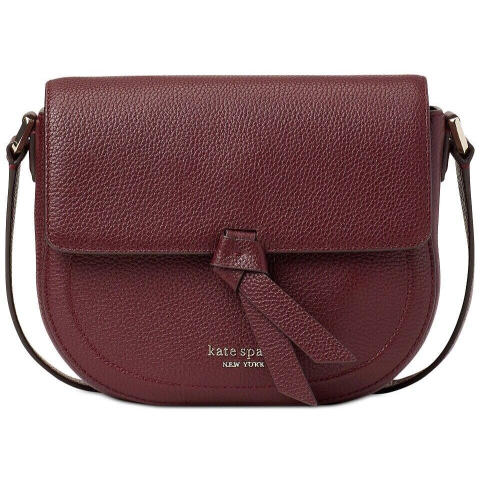 Kate Spade York Knott Saddle Pebbled Leather Medium Crossbody Bag