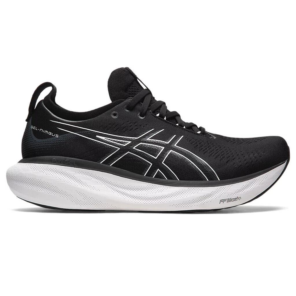 Men`s Asics Gel-nimbus 25 Running Shoes All Colors US Sizes 7-14 - Black/Pure Silver