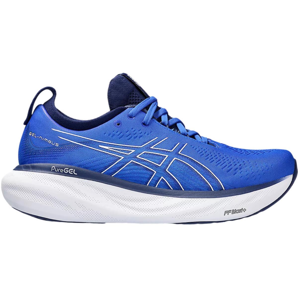 Men`s Asics Gel-nimbus 25 Running Shoes All Colors US Sizes 7-14 Illusion Blue/Pure Silver