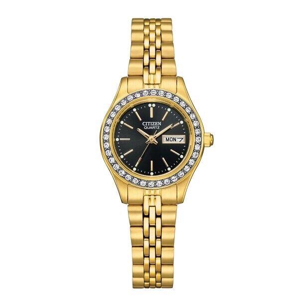 Citizen Quartz Women`s Gold Tone Stainless Bracelet Watch EQ0532-55E