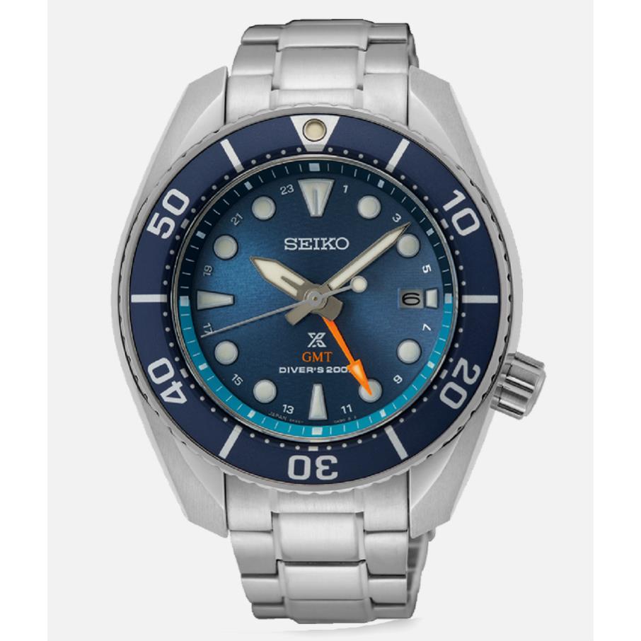 Seiko SFK001 Prospex Solar Sumo Gmt Blue Dial Automatic Watch Made In Japan - Dial: Blue, Bezel: Blue