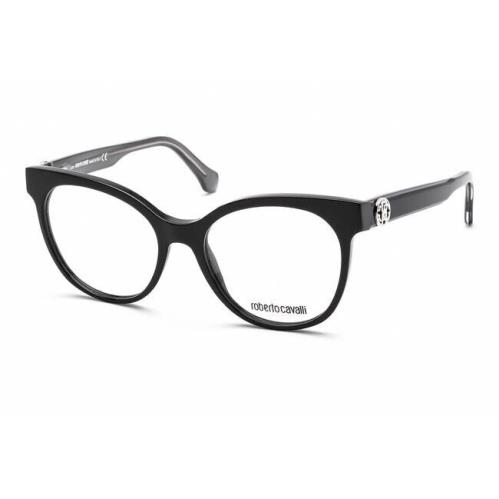 Roberto Cavalli Eyeglasses RC5049 A05 Black Full Rim Frame 52MM Rx-able