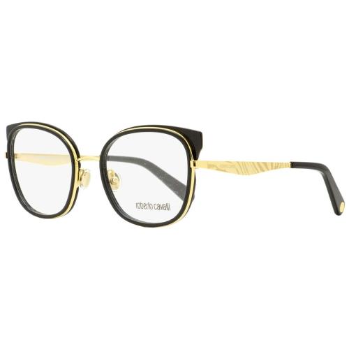 Roberto Cavalli Eyeglasses RC5093 001 Black Gold Full Rim Frames 53MM Rx-able