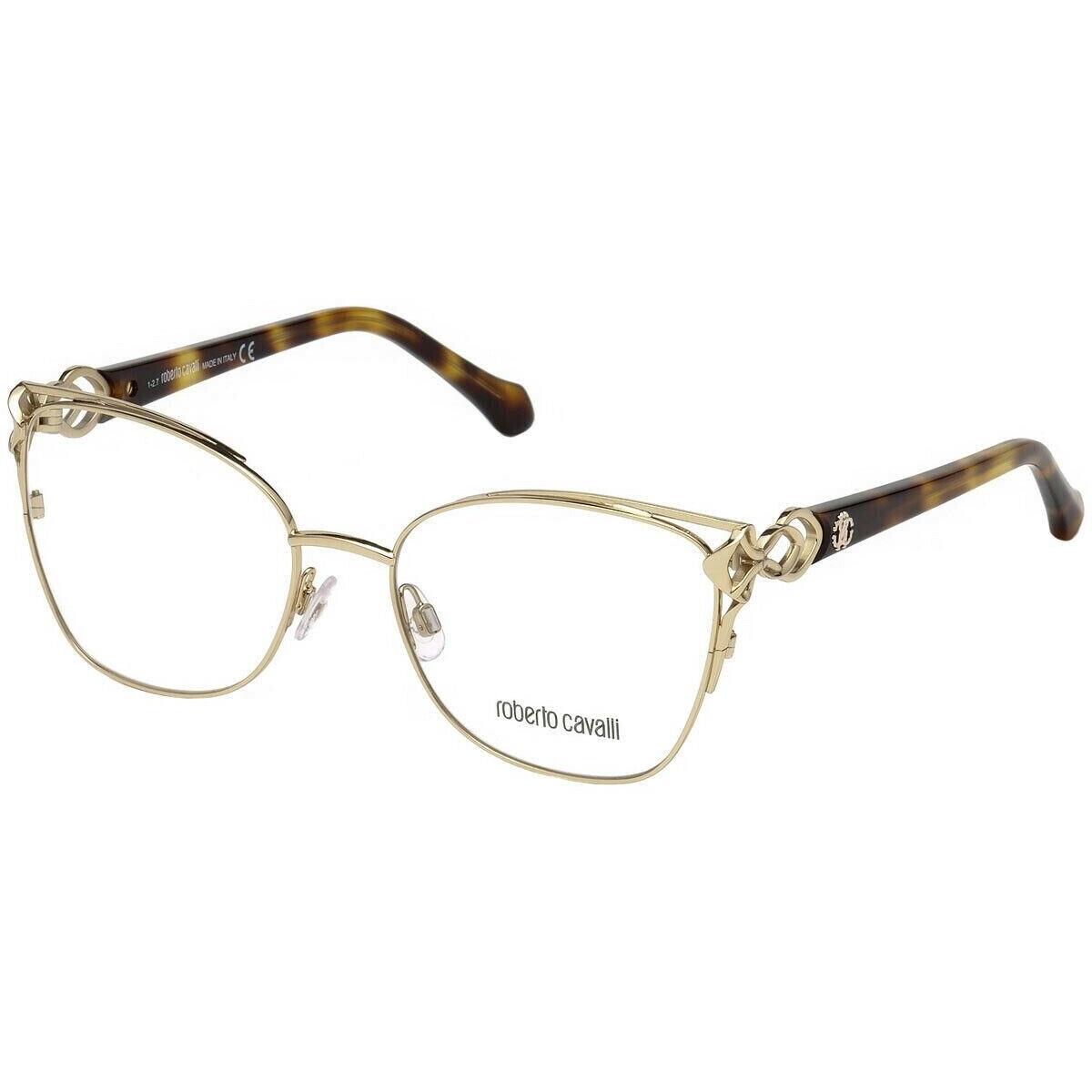 Roberto Cavalli Eyeglasses RC5062 031 Gold Havana Full Rim Frame 53MM Rx-able