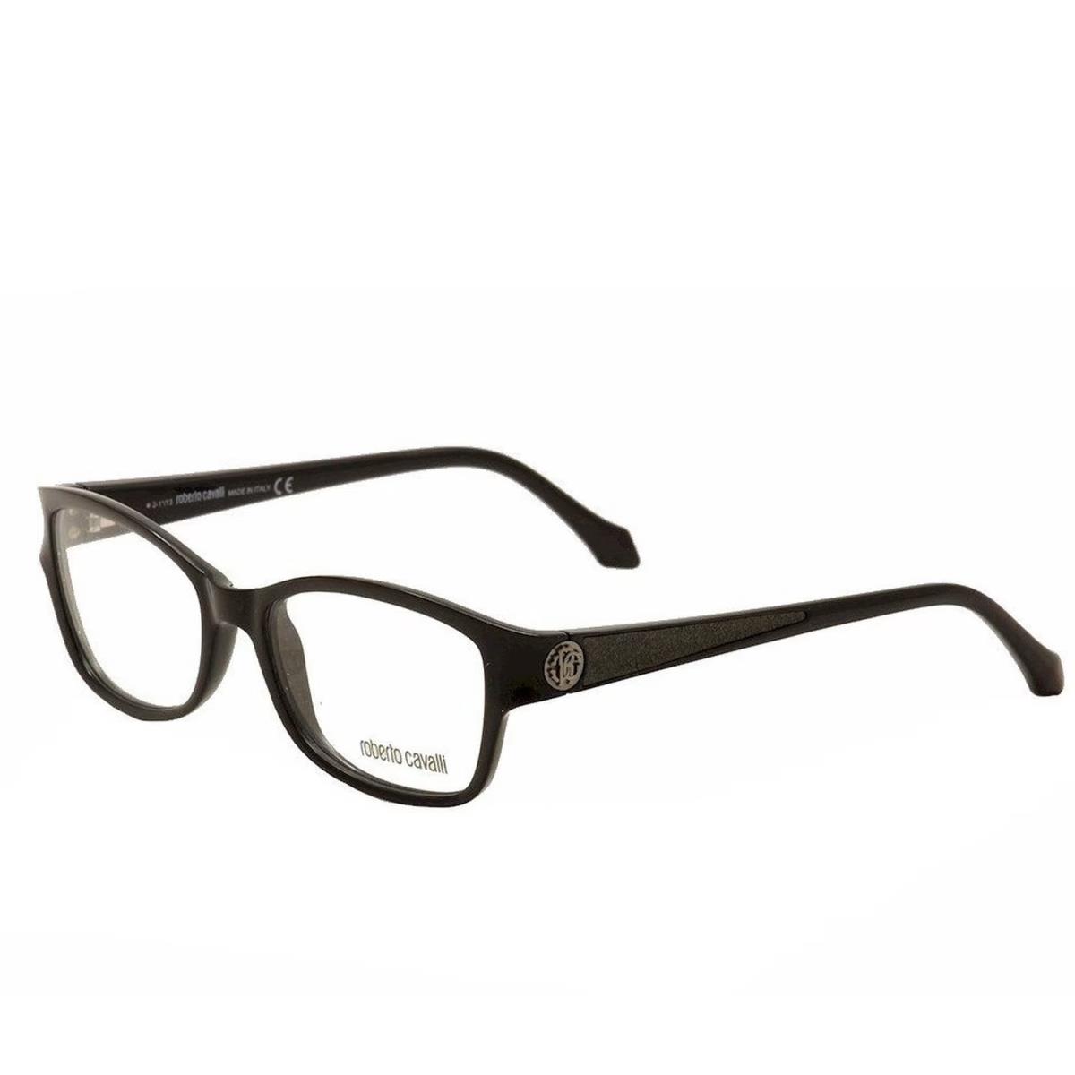 Roberto Cavalli Eyeglasses Mahe` 759 001 Black Full Rim Frames 55MM Rx-able