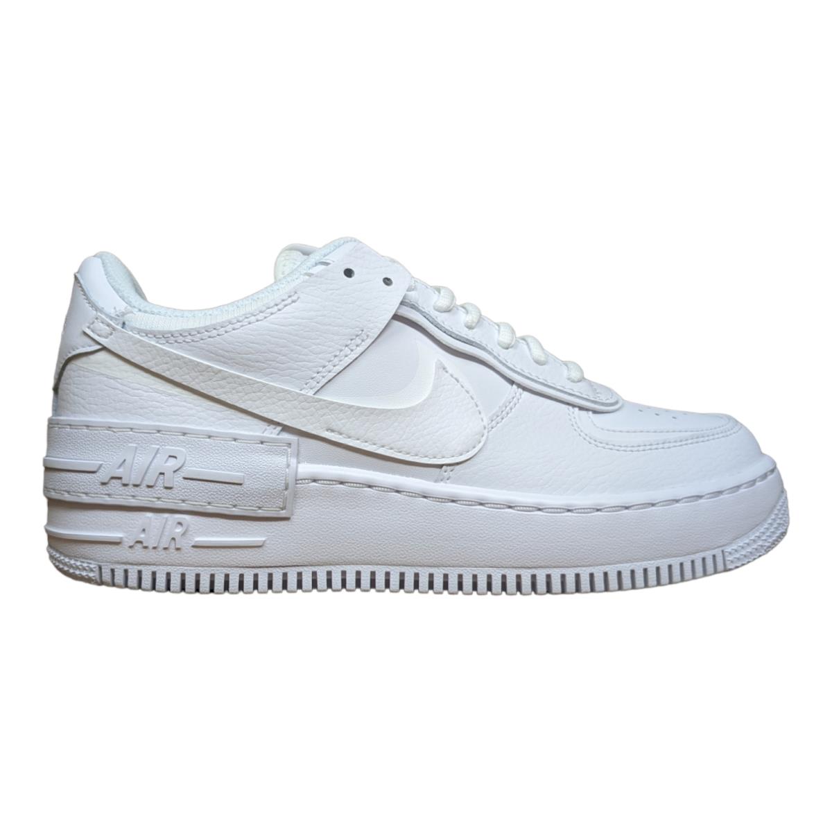 Nike Women`s Triple White Air Force 1 Shadow Sneaker Shoes 445 - White