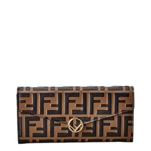 Fendi Ff Leather Continental Wallet Women`s