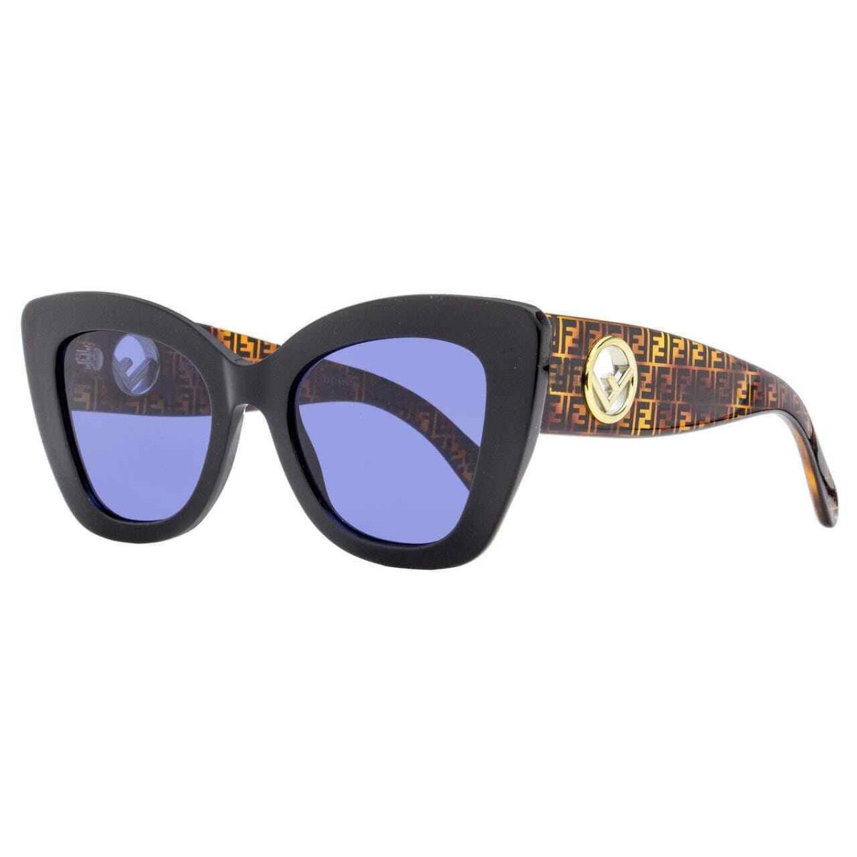 Fendi Black Butterfly Sunglasses w/ Signature Havana Arms