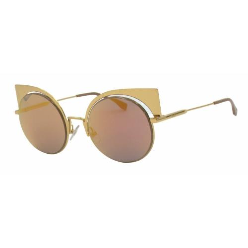 Fendi FF 0177/S 001OJ Gold / Fuchsia Mirror Sunglasses 53-22-135