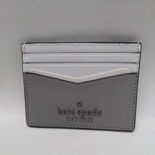 NWT Kate Spade New York Staci Small Slim Card Holder In Nimbus Grey Multi