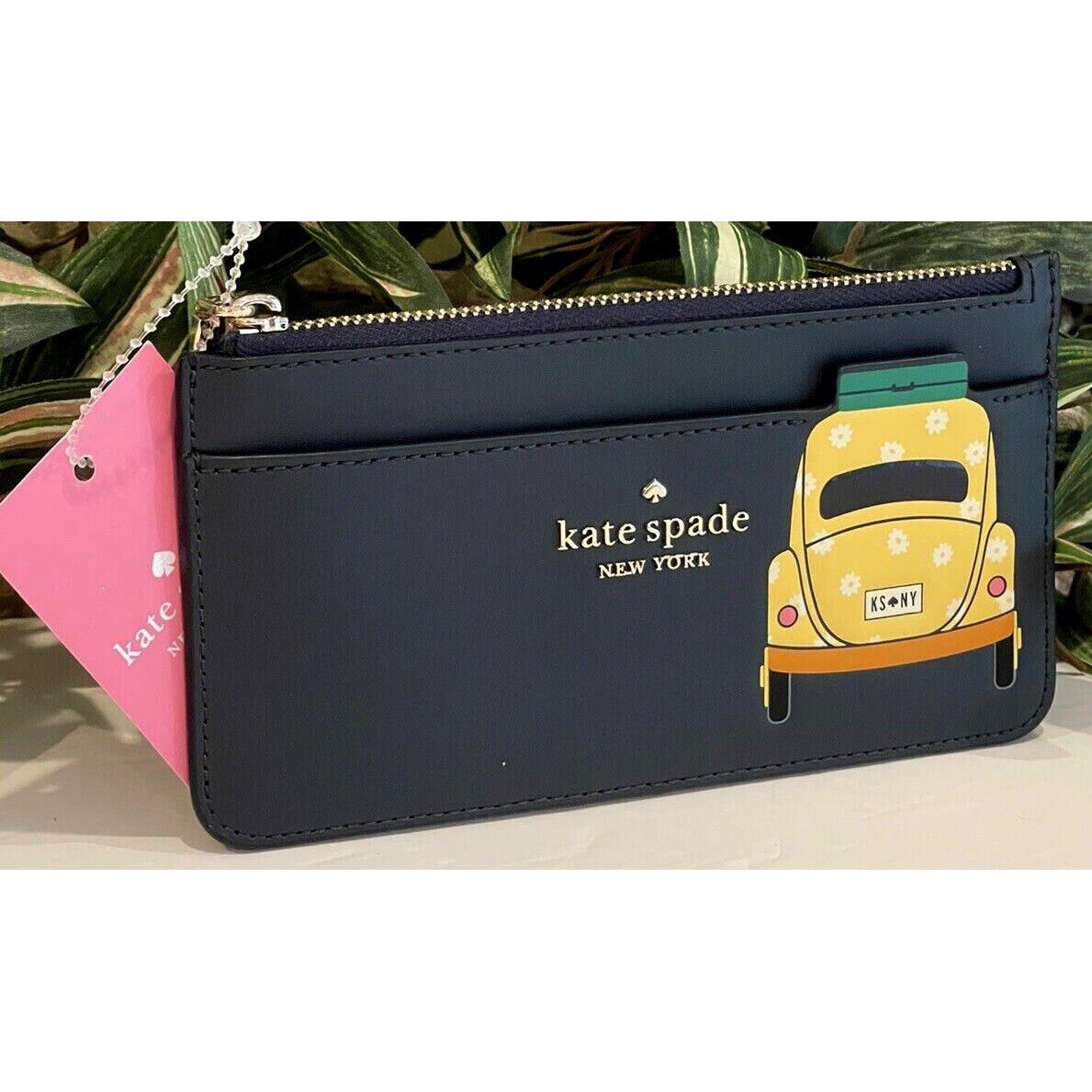 Kate Spade Beep Beep Large Slim Card Holder Wallet VW Bug Yellow Car Navy  Blue - Kate Spade wallet - 063374255124 | Fash Brands