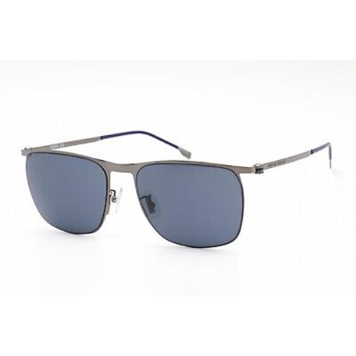 Hugo Boss Boss 1348 FS KJ1 KU Sunglasses Dark Ruthenium Frame Blue Lenses 60mm