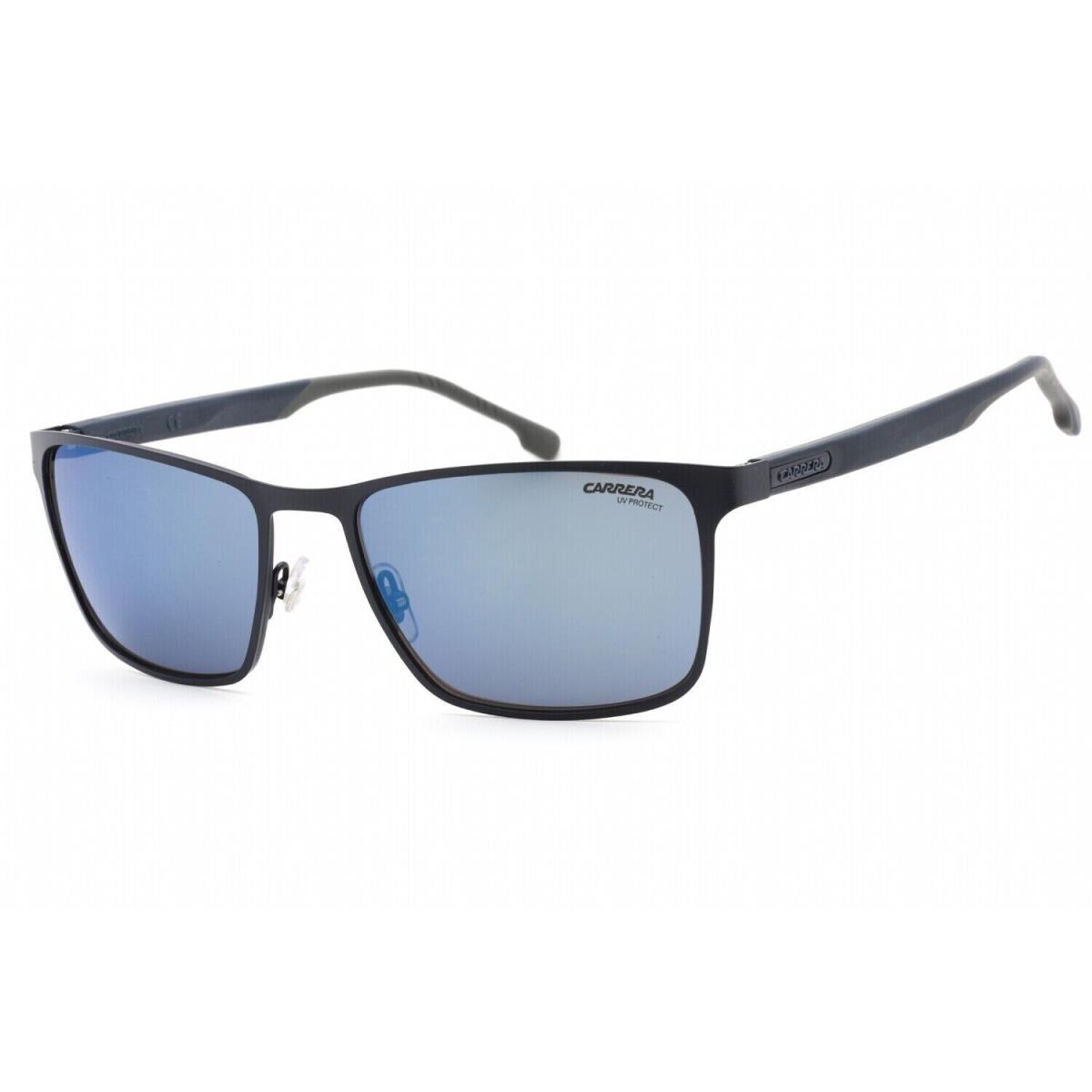 Carrera 8048S Pjp XT Sunglasses Blue Frame Grey Blue Mirror Lens 58mm