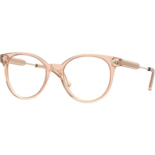 Versace VE3291 5215 51mm Transparent Brown Square Rectangle Women`s Eyeglasses