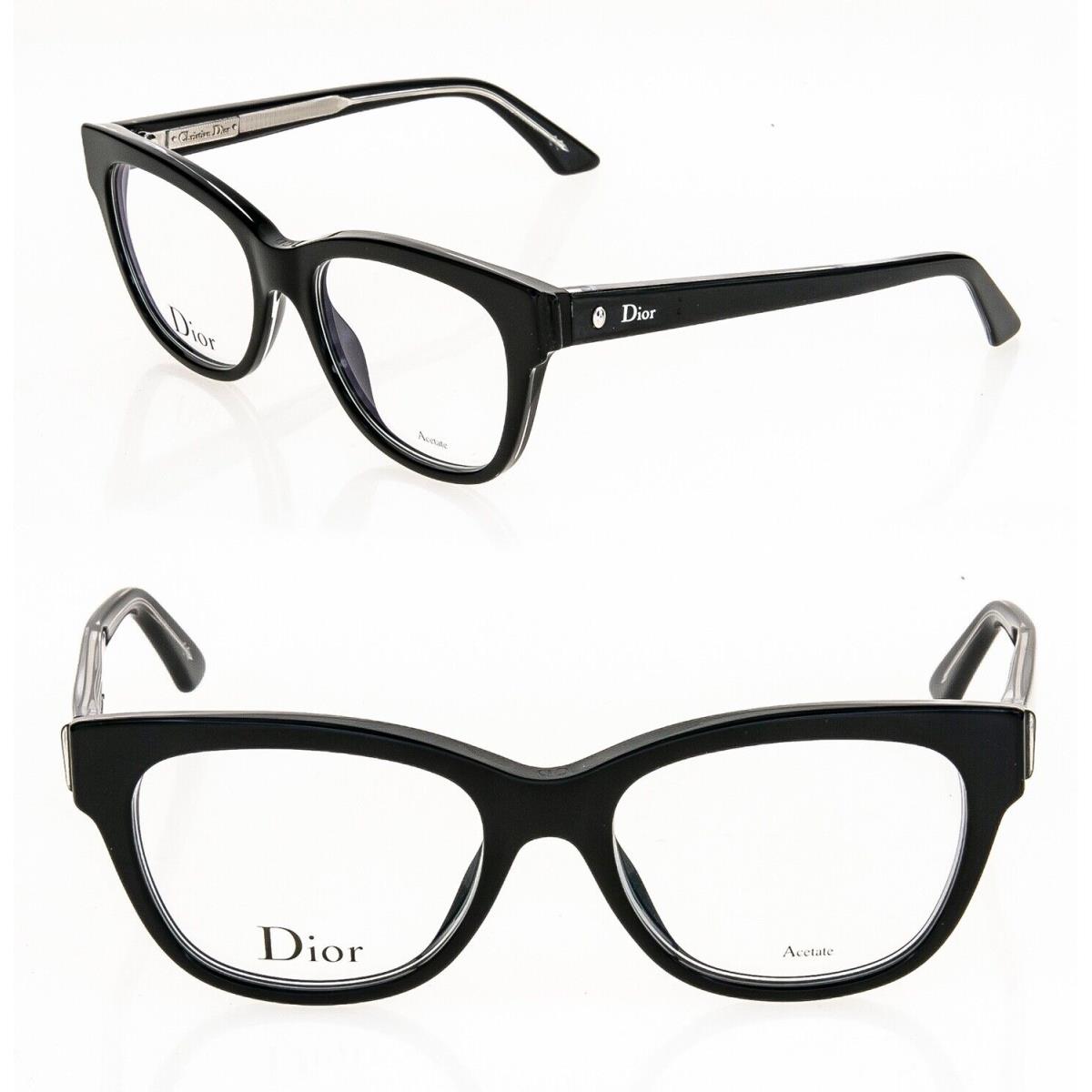 Christian Dior Montaigne N06 Crystal Black 52mm Optical Eyeglasses MONTAIGNE6