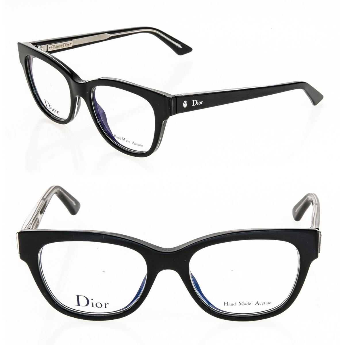 Christian Dior Montaigne N06 Crystal Black 50mm Optical Eyeglasses MONTAIGNE6