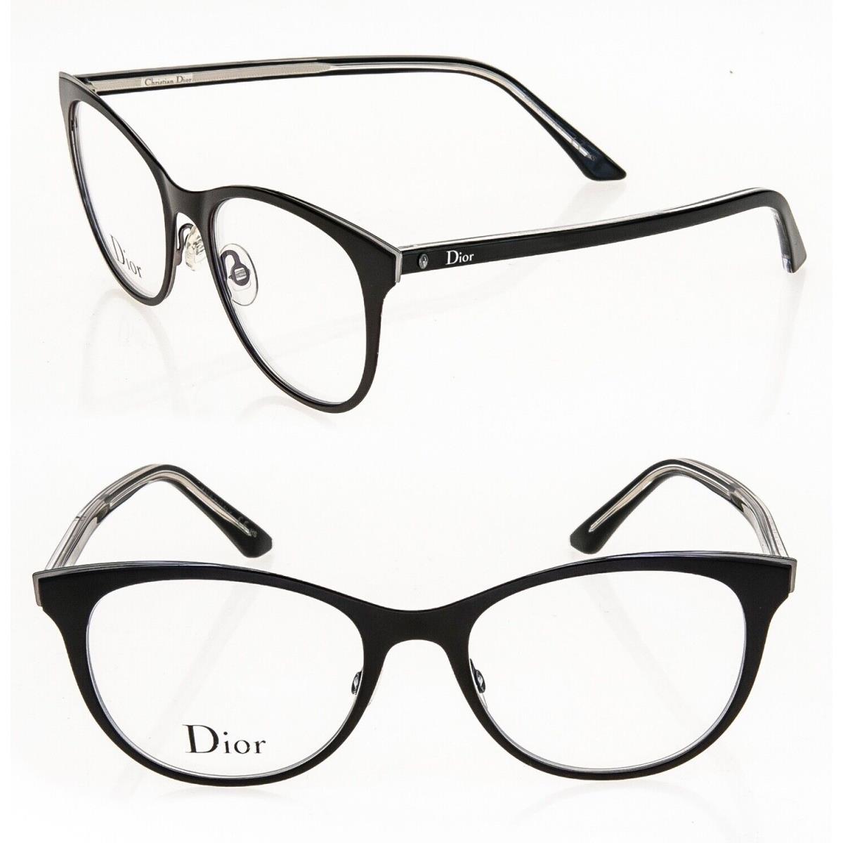 Christian Dior Montaigne N13 Crystal Black 52mm Optical Eyeglasses MONTAIGNE13 762753104755