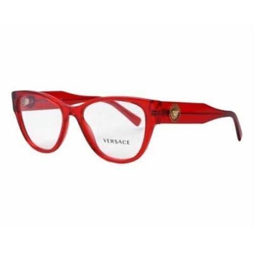 Versace Eyeglasses Frames VE 3281BA 5323 53-17-140 Transparent Red Asian Fit