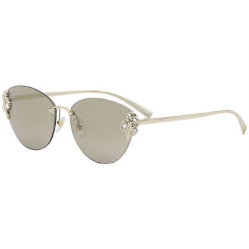Versace VE2196B VE/2196/B 1252/7I Pale Gold Fashion Cat Eye Sunglasses 58mm