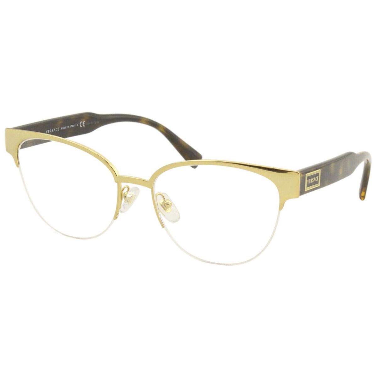 Versace VE 1265 1460 Eyeglasses Gold Havana Optical Frame 53mm