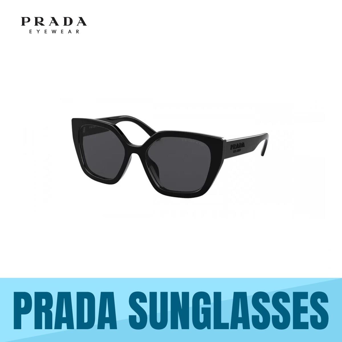 Prada PR 24XS 1AB5Z1 Black Frame Polarized Grey Lens Womens Sunglasses