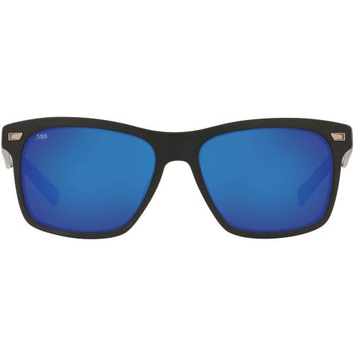 Costa Del Mar Men`s Aransas Round Sunglasses Polarized 58mm Matte Black/grey