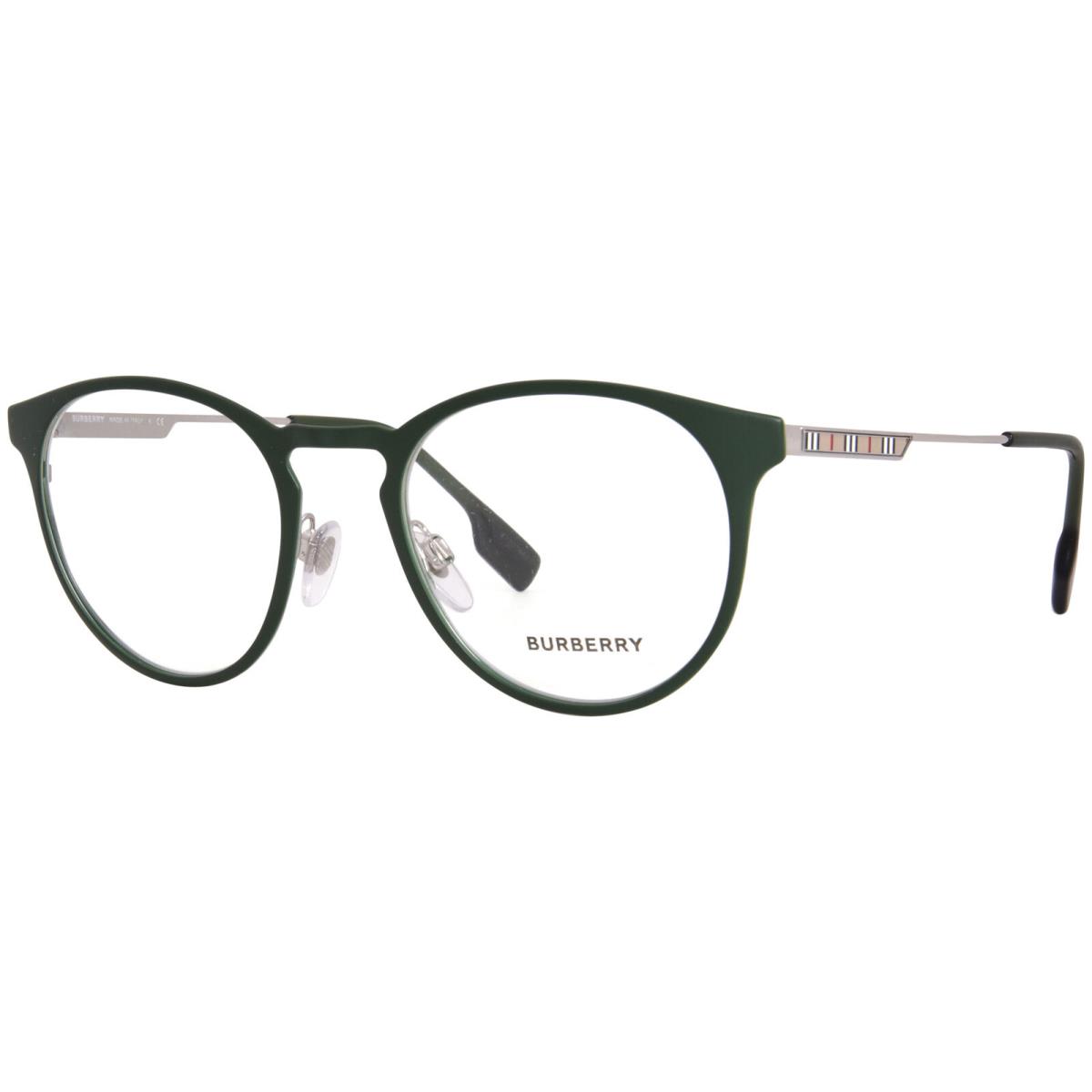 Burberry York BE1360 1327 Eyeglasses Frame Men`s Green Full Rim Round Shape 51mm