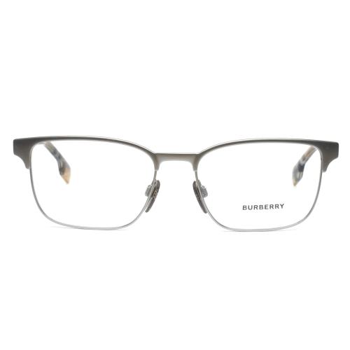 Burberry B1332 1290 Gunmetal Mens Rectangle Full Rim Eyeglasses 54-17-145