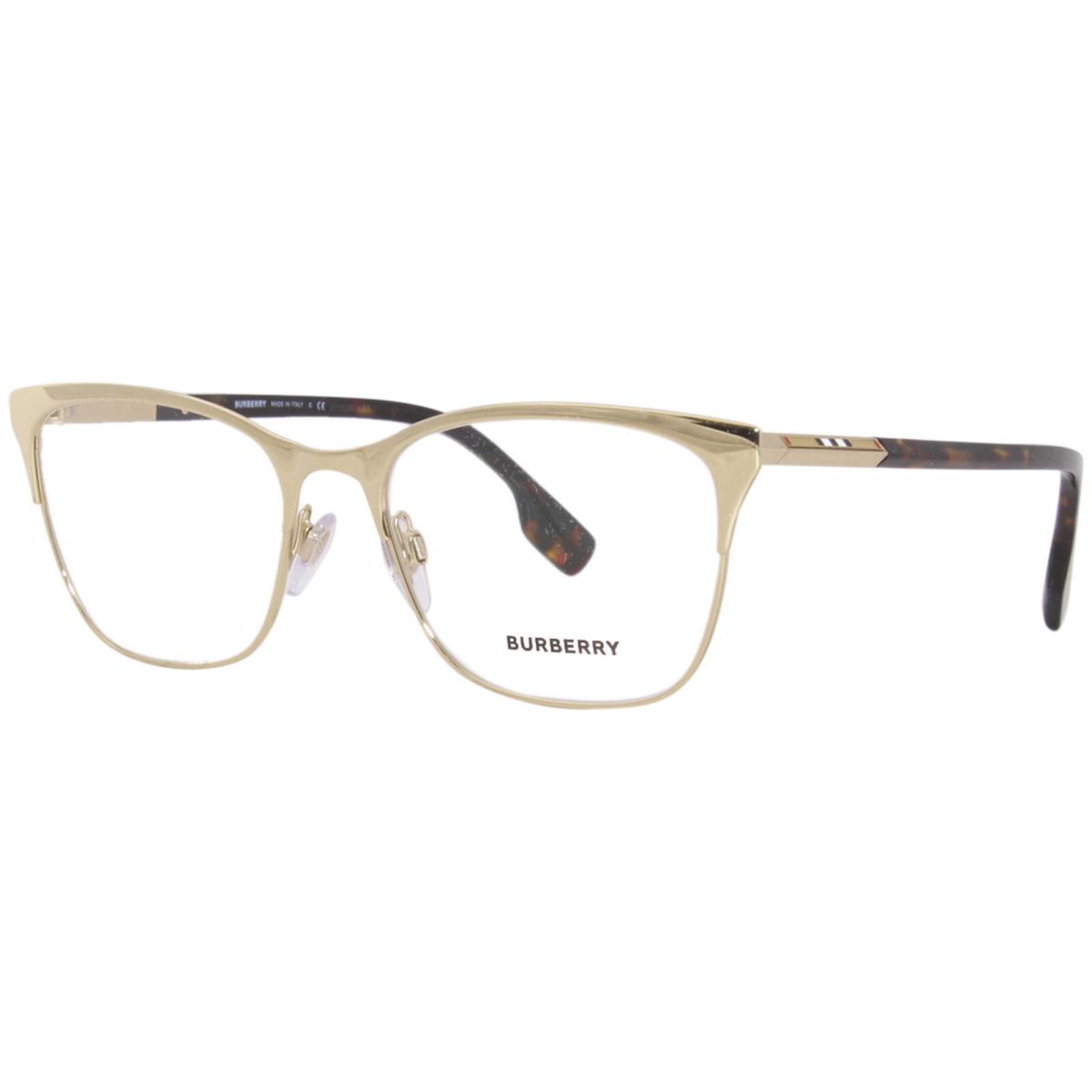 Burberry Alma BE1362 1109 Eyeglasses Women`s Light Gold Full Rim Cat Eye 54mm - Frame: Gold