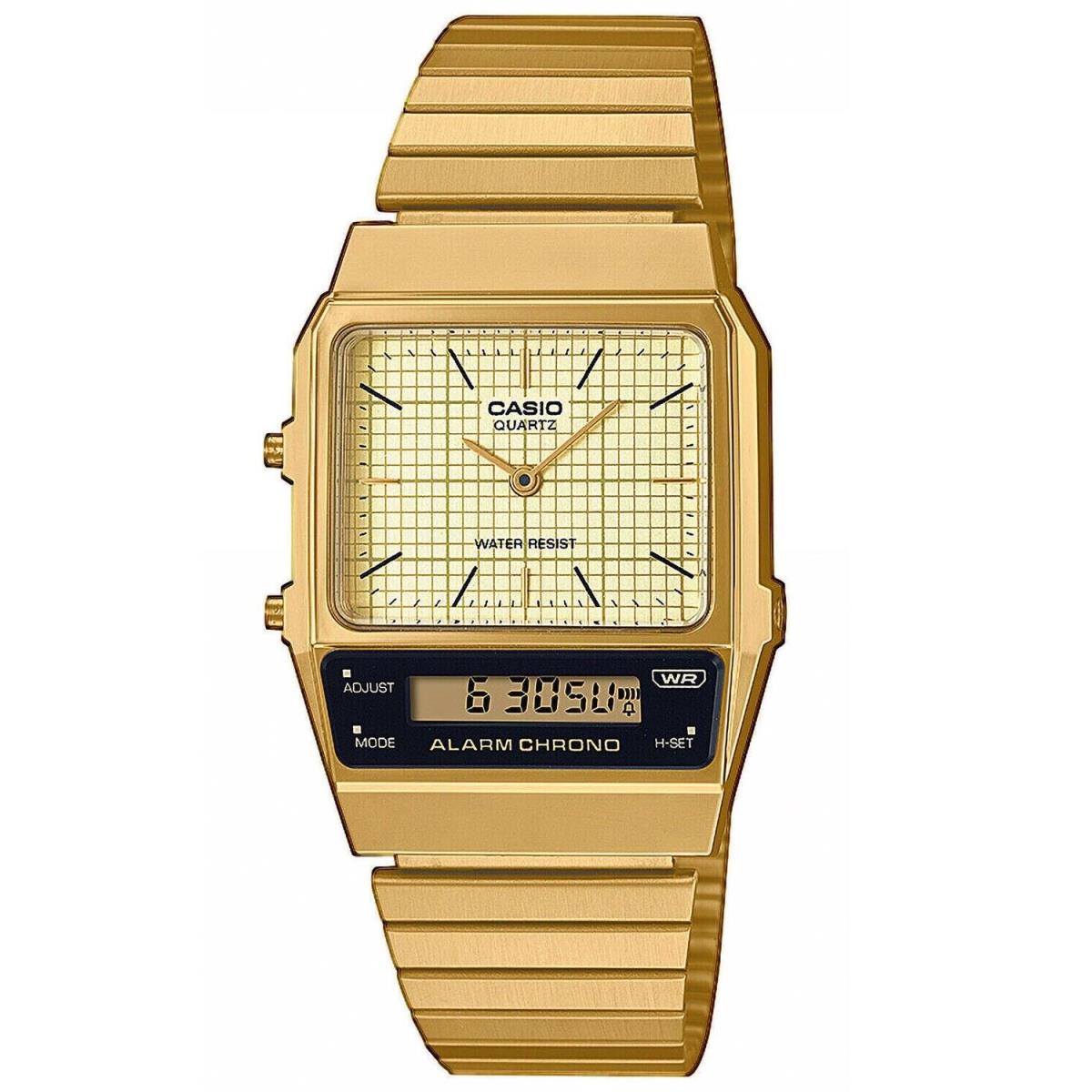 Casio Standard Limited Model AQ-800EG-9A Gold Ana-digi Men`s Watch