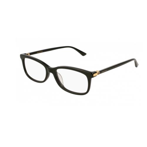 Gucci GG 0296OA 001 Shiny Black Rectangle Men`s Eyeglasses