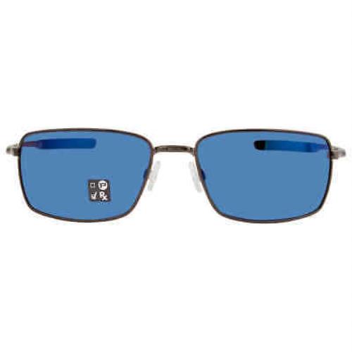 Oakley Square Wire Ice Iridium Rectangular Men`s Sunglasses OO4075 407502 60 - Frame: , Lens: Blue