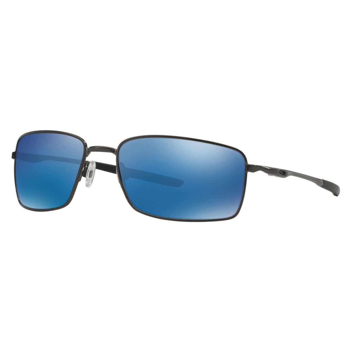 Oakley OO4075 Sunglasses Men Gray Rectangle 60mm - Frame: Gray, Lens: Ice Iridium, Model: Cement