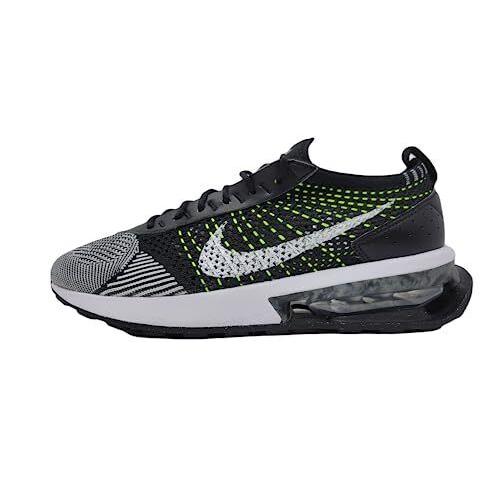 Nike Women`s Air Max Flyknit Racer Running Shoes Black White Volt Size 9 - Black